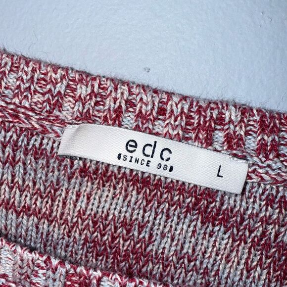 EDC by Esprit Women’s Striped Knit Sweater Size Large EUC - Picture 4 of 6